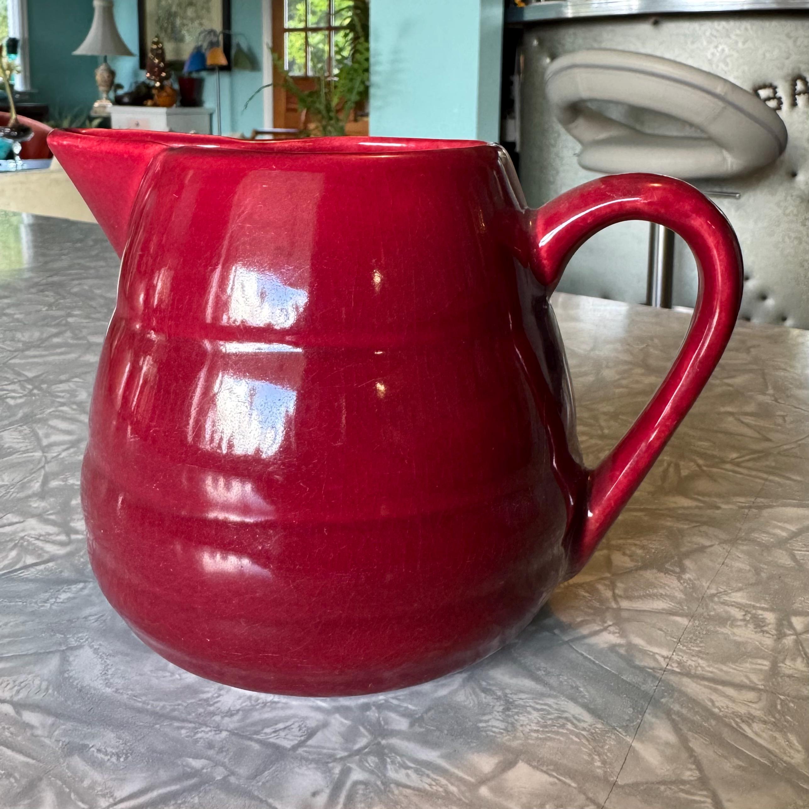 花瓶・フラワースタンド 30's Bauer Pottery Cal-Art Swirl U.S.A. Bauer Vase - Etsy