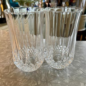2 Longchamp Cristal D’Arques crystal highball glasses vintage 1980