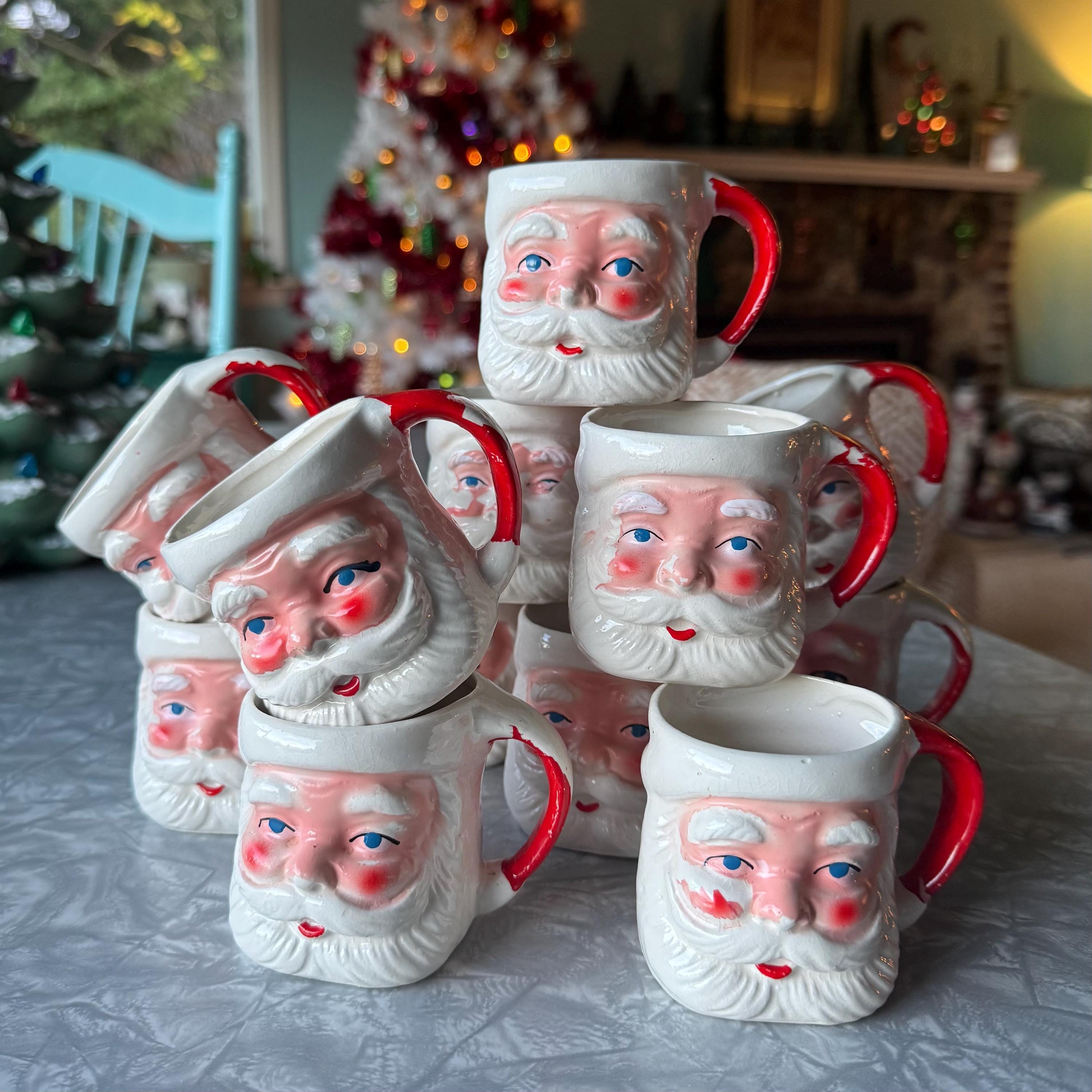 Santa Vintage Cup - Etsy Santa Vintage Cup - Etsy