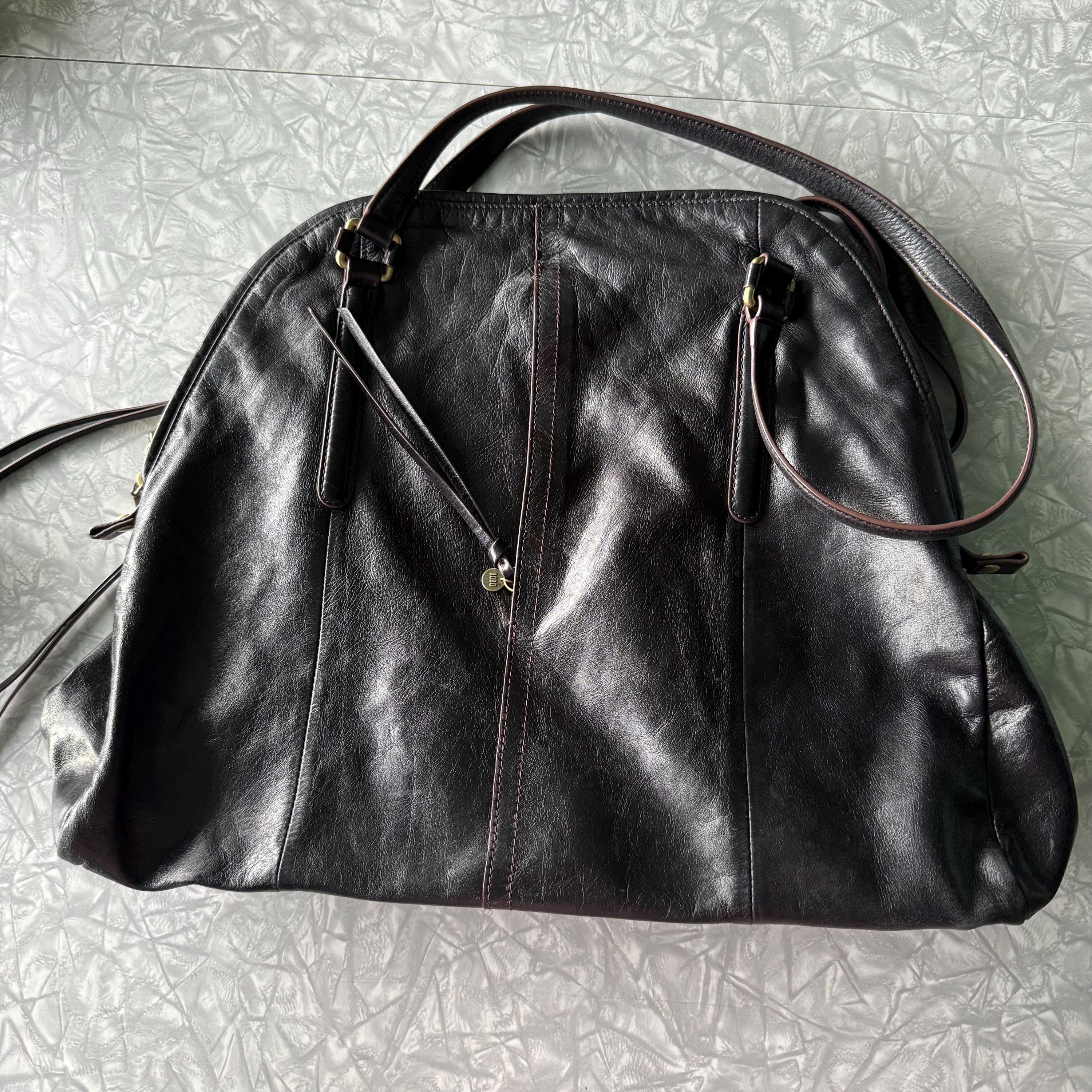 Hobo black leather slouch bag