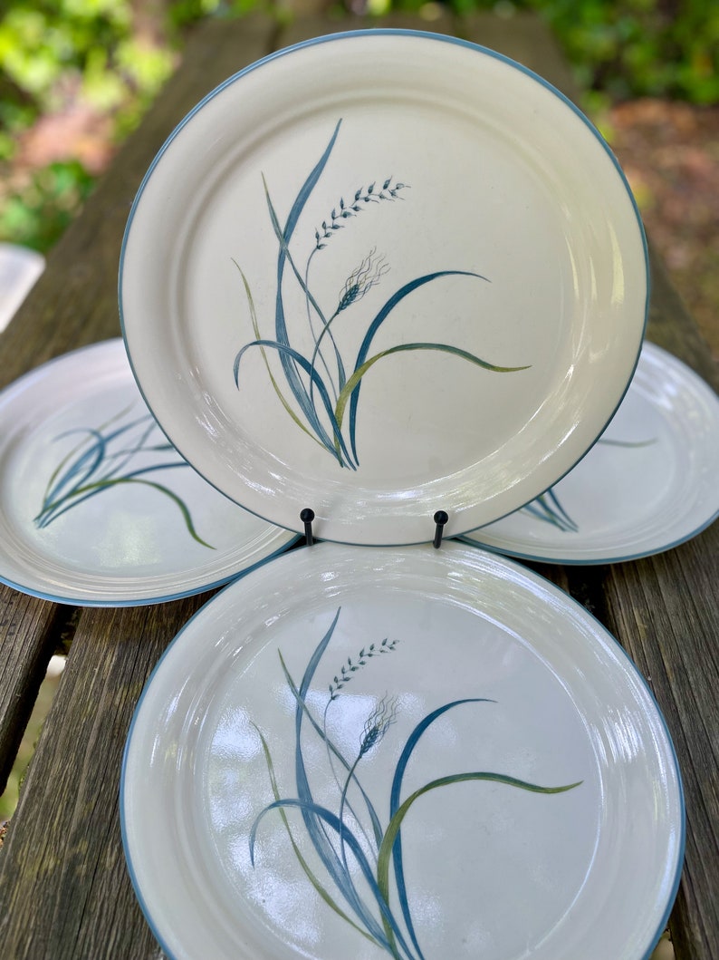 Corelle Coastal Breeze Dinner Plates Set of 4 Vintage Blue Etsy