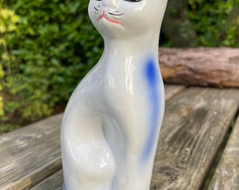 MCM Ceramic Big Eyed Cat Vintage Kitsch Ceramic