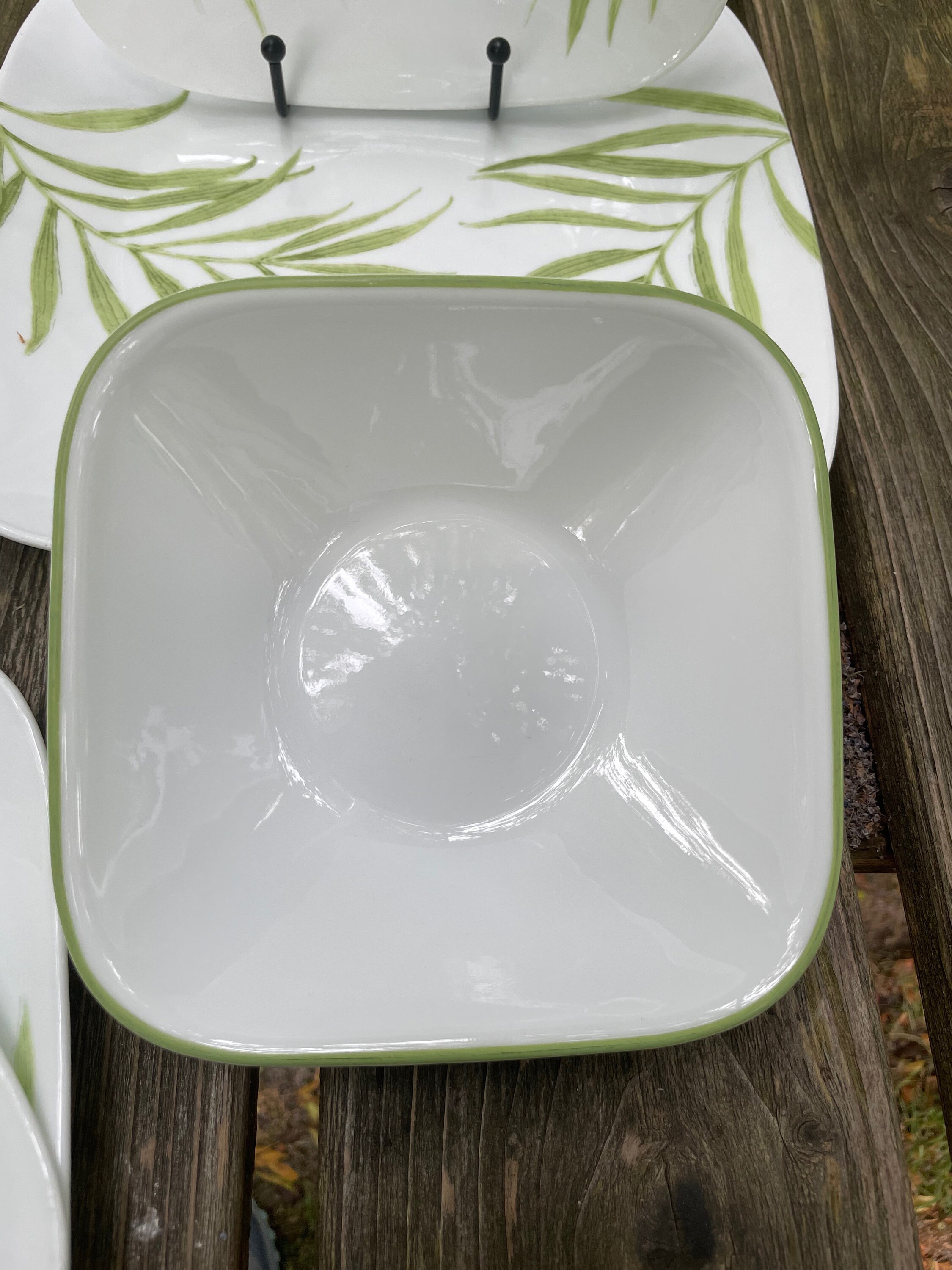 Corelle Bamboo Leaf Your Choice Dinner Plate, Lunch Plate, Soup or