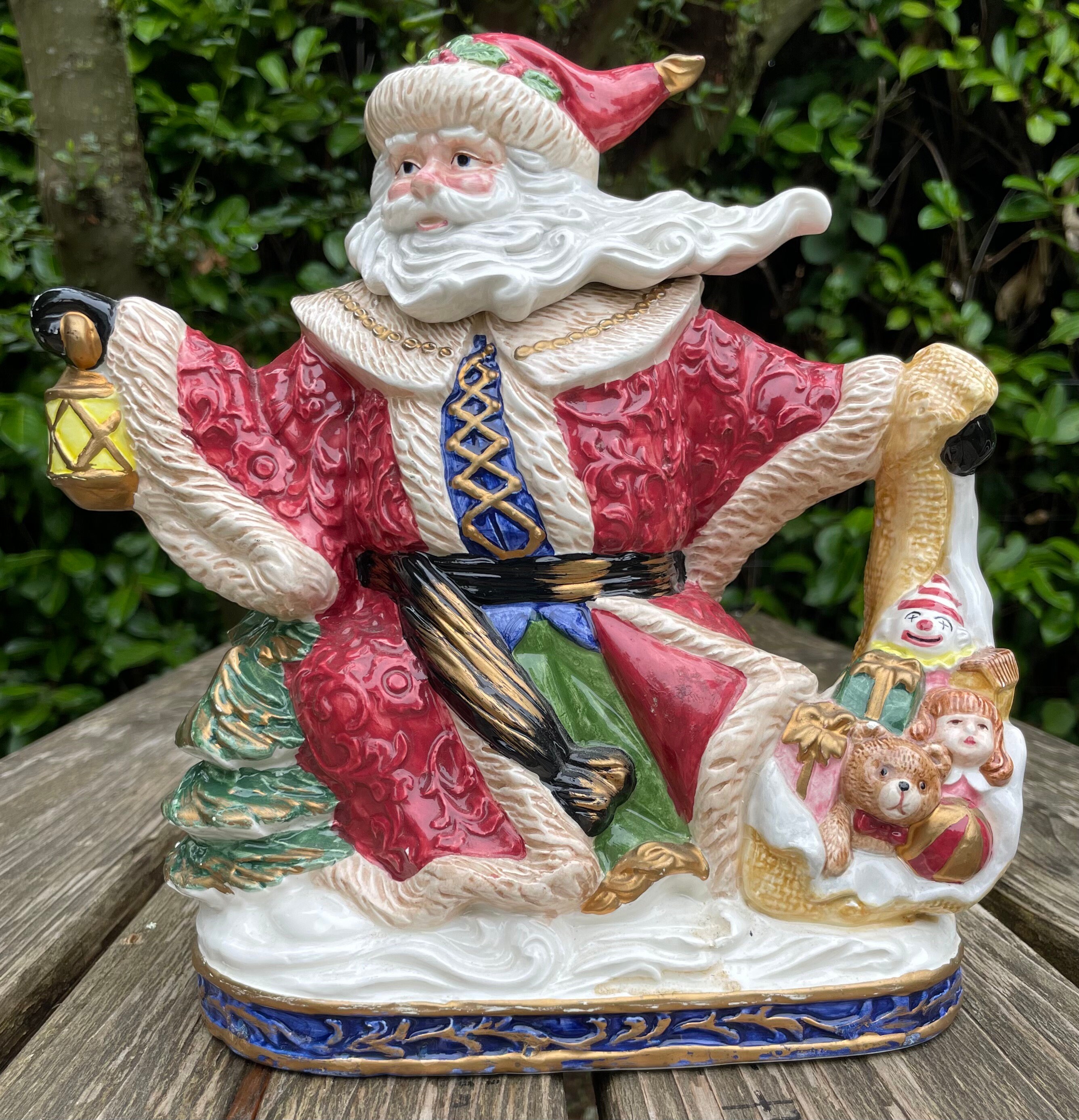 Fitz and Floyd Santa Teapot - Etsy Fitz and Floyd Santa Teapot - Etsy