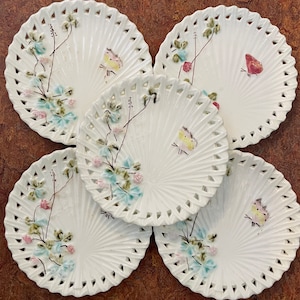 Set of 5 antique majolica plates Villeroy Boch Schramberg 1875-1906