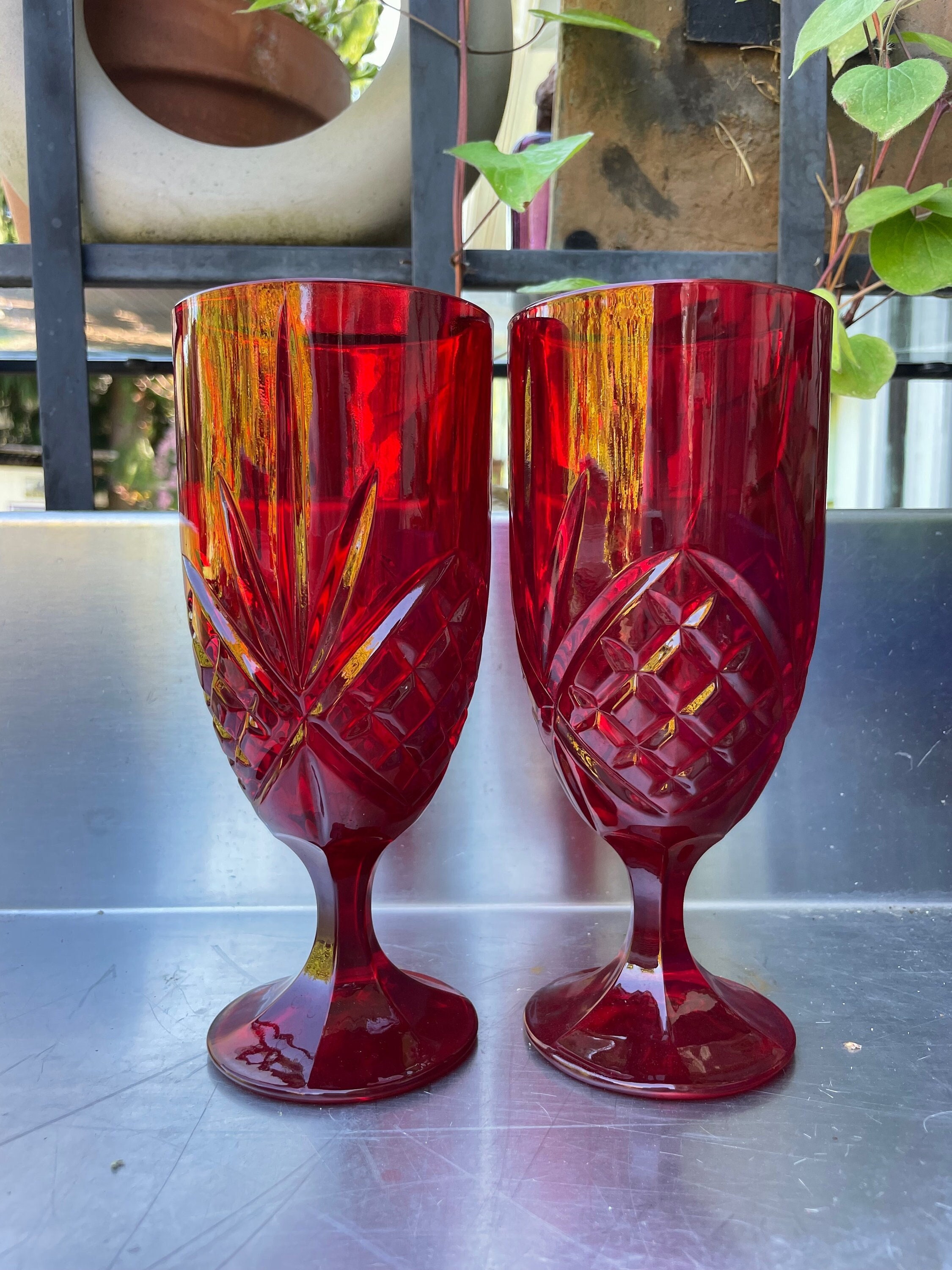 Lead Crystal Shannon DUBLIN 12 Wine Glasses Goblets Godinger Stemware