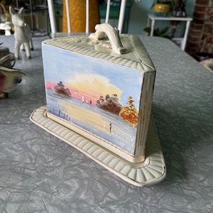 Antique Porcelain Cheese Keeper
