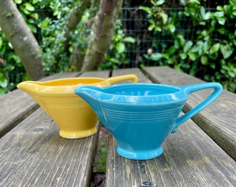 Harlequin Creamer Choice Turquoise or Original Yellow Vintage 1940s Homer Laughlin
