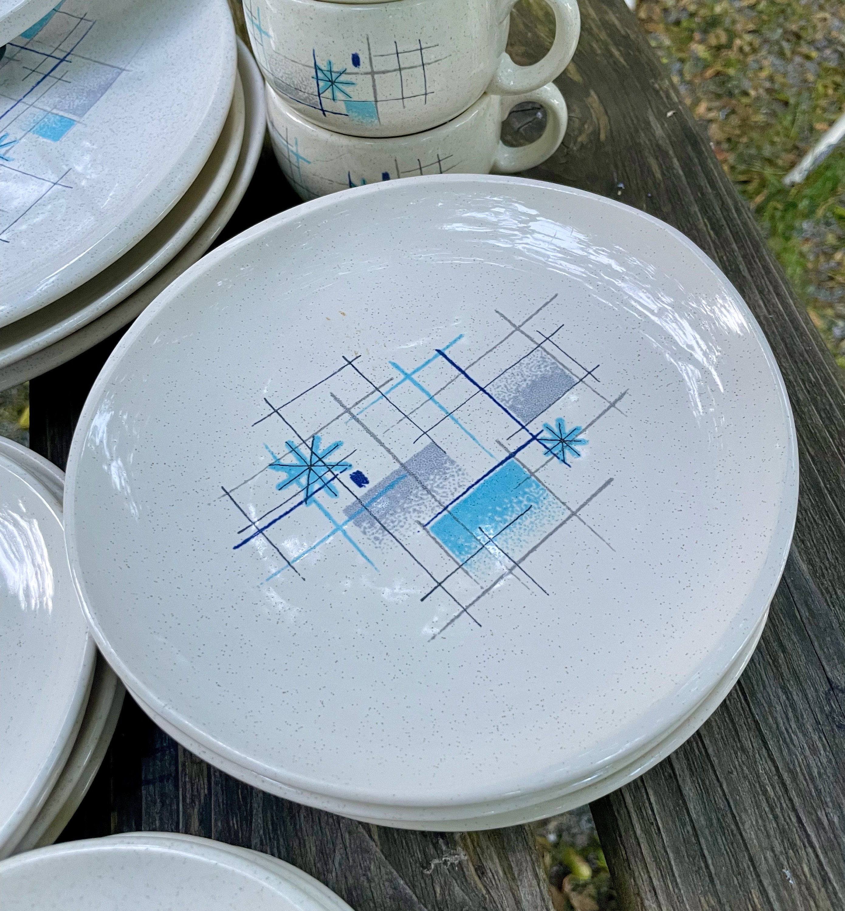 Franciscan Oasis Atomic Starburst 24 Piece Service for 4 Mid - Etsy