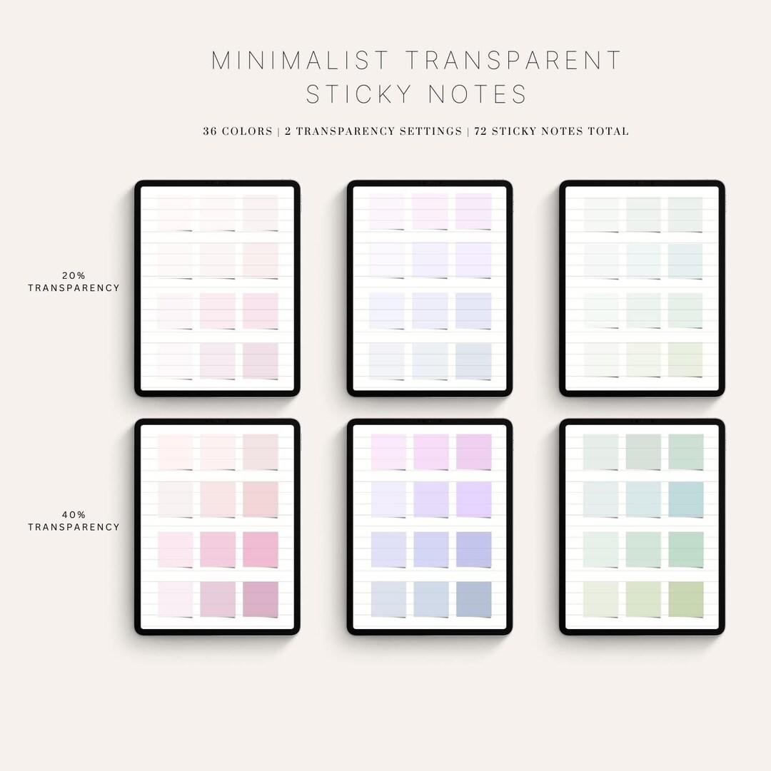 Digital Sticky Notes, Neutral Tones, Instant Digital Download ...