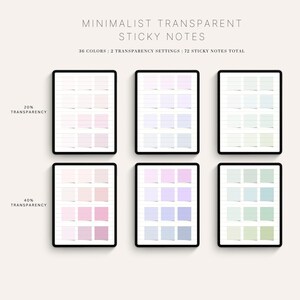 Digital Sticky Notes, Neutral Tones, Instant Digital Download, Notability, GoodNotes, Xodo, iPad, Tablet, Transparent Digital Sticky Notes