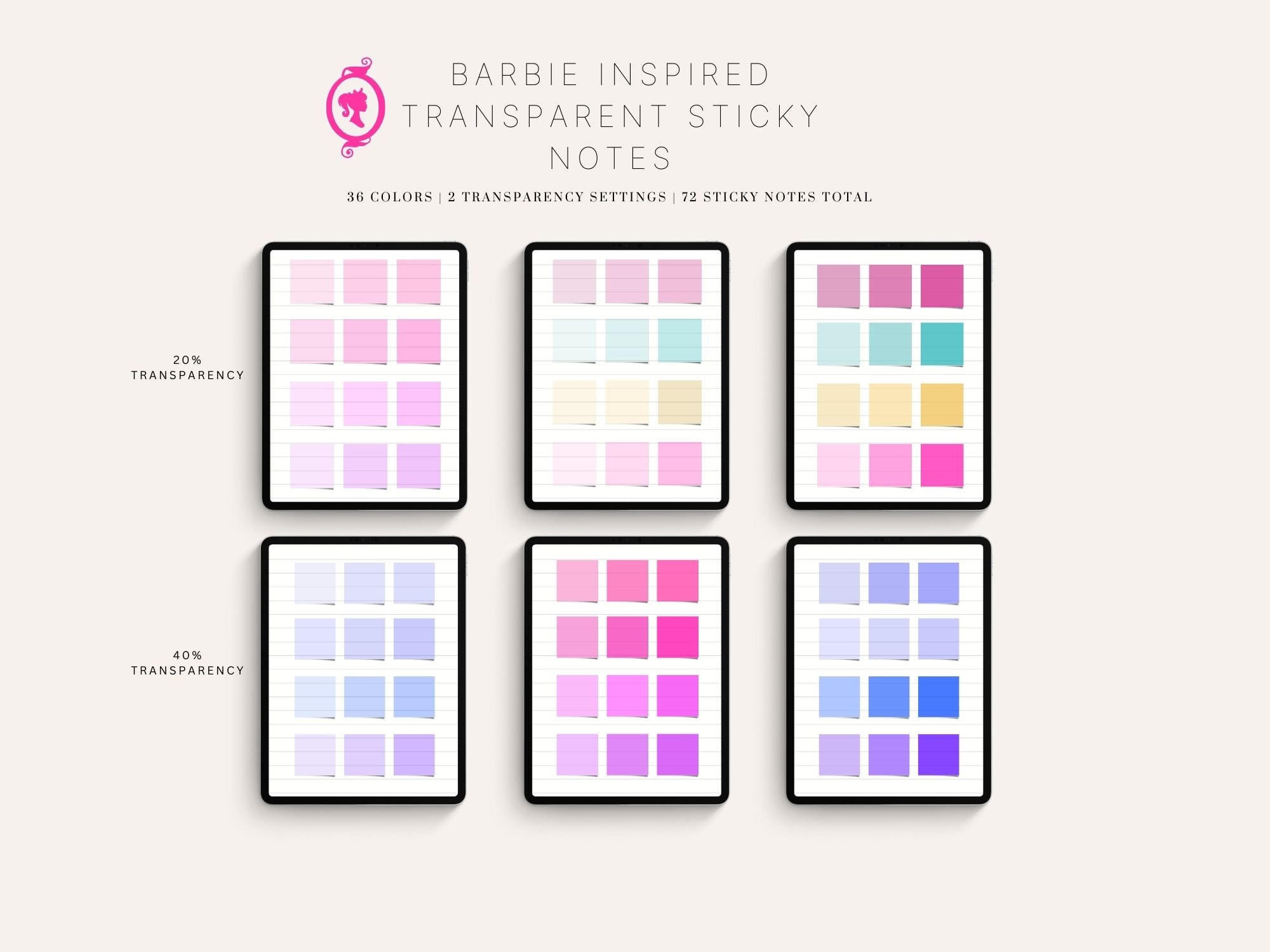 Y2k Notes Y2K ・inspired Digital Sticky Notes・neutral Tones・instant Digital ...