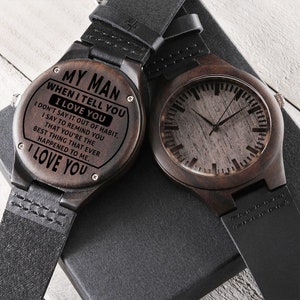 Rustic Wooden Watch Perfect 5th Anniversary Gift for Him, Gift For Husband, Partner, Birthday Gift, Men&#39;s Watch, Gift For Him