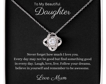 Personalised Gift Daughters Pendant Necklace, Gift for Her, Ideal For a Birthday Gift, Bride to be or Graduation