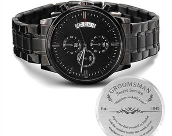 Personalized Groomsmen Watch: Stainless Steel Wedding Party Gift