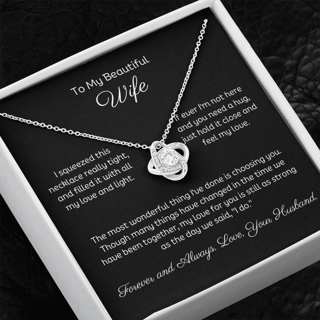 To My Beautiful Wife Pendant Necklace, Personalised Gift, Christmas