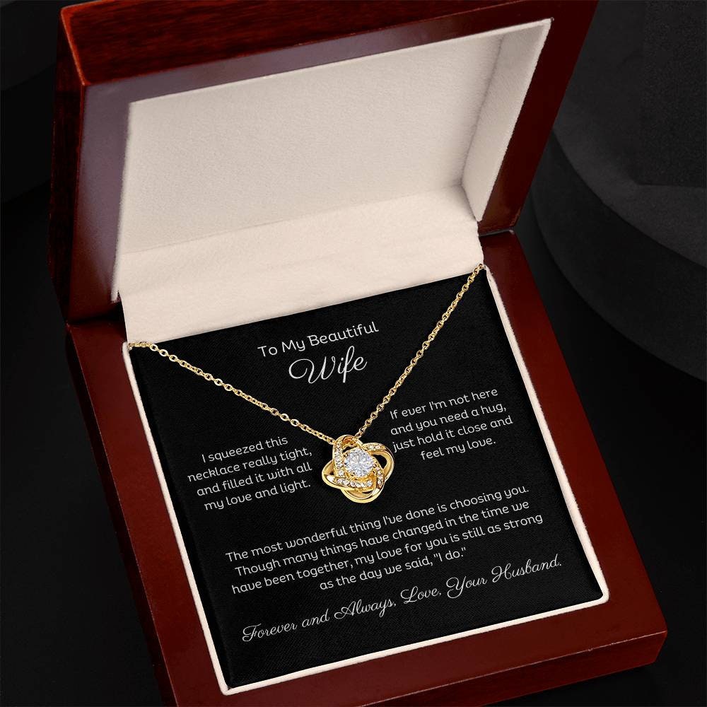 To My Beautiful Wife Pendant Necklace, Personalised Gift, Christmas