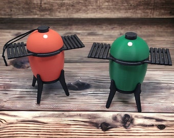 Miniature Grill - Desk Decor - 3D Printed - Unique BBQ Collectible - Father's Day Gift or Christmas Ornament