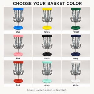 Mini Disc Golf Basket Game, 6-Inch Tabletop Desk Toy with Steel Chains, Disc Golfer Gift image 6