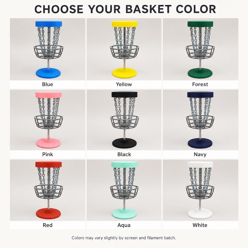 Mini Disc Golf Basket Game, 6-Inch Tabletop Desk Toy with Steel Chains, Disc Golfer Gift image 6