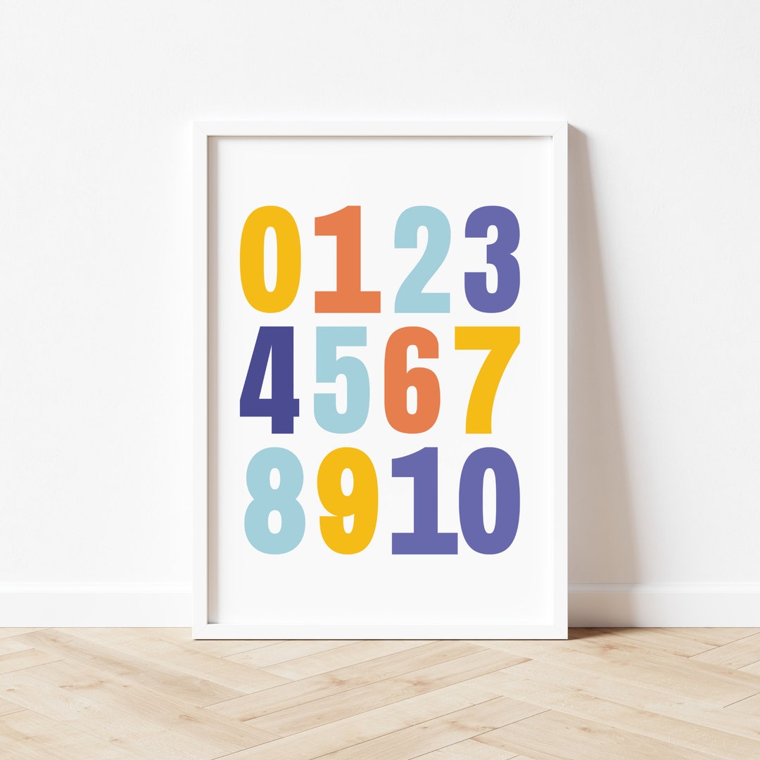 Números imprimibles carteles educativos Boho Classroom Decor - Etsy México