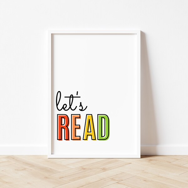 Lets Read Sign - Etsy