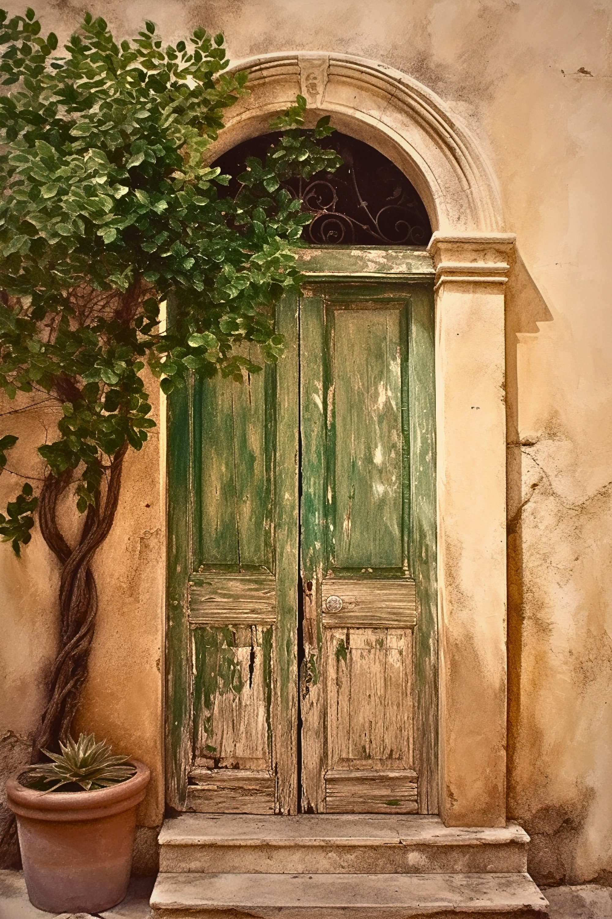 Green Door Wall Doors Wall Art Rustic Door Wall Art Etsy