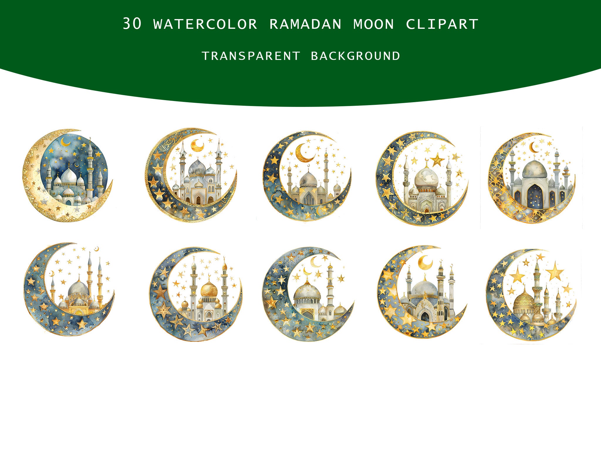 ramadan moon clipart black and white