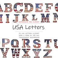 4th of July Alphabet PNG: Patriotic Doodle Letters (digital Download ...