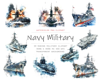 Watercolor Navy Military Clipart, 30 PNG Army clip art,Military Clipart png, Digital Military Art,watercolor World war 2 clipart,Marine army