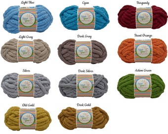 Jumbo/Chunky Chenille Yarn .75 in. (2 cm) Custom colors for your school or sports team project!   (10USD Flat-Rate Shipping) Approx. 30YDS