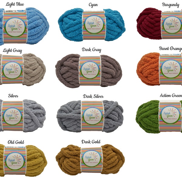 Jumbo/Chunky Chenille Yarn .75 in. (2 cm) Custom colors for your school or sports team project!   (10USD Flat-Rate Shipping) Approx. 30YDS