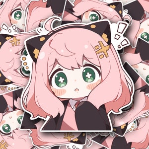Cute Anime Sticker - White Background Laminated Water Resistant Sticker