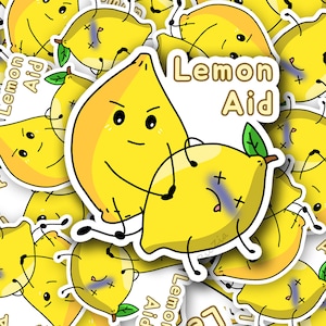 Lemon Aid - Die Cut Stickers, Funny Nurse Pun