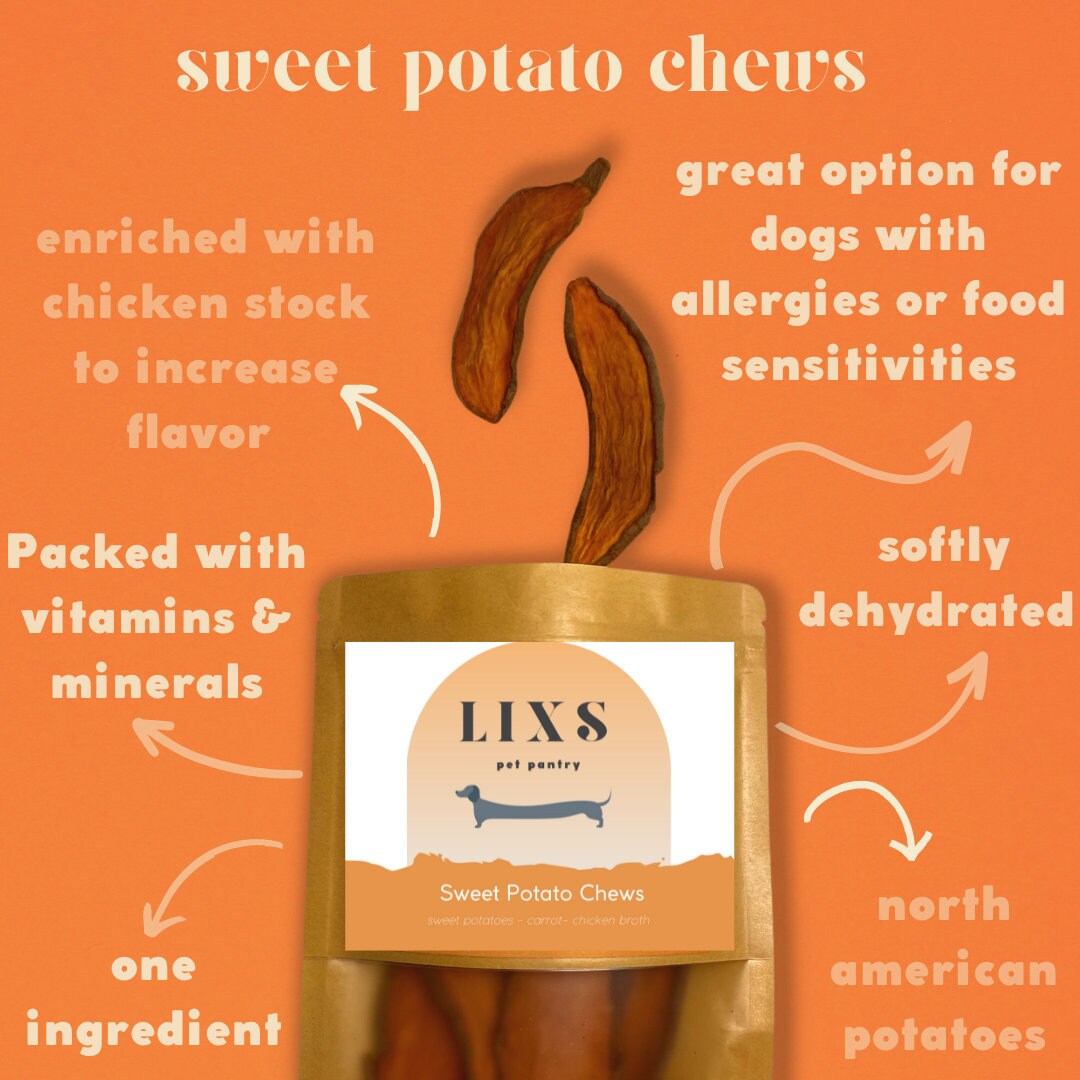 Sweet Potato Dog Chew Vancouver Made Gently Dehydrated One Ingredient