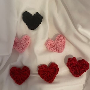 Small Crochet Hearts