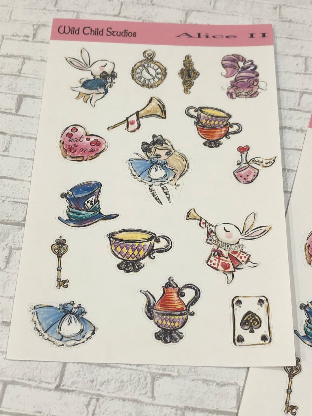 Alice in Wonderland Planner Stickers Etsy