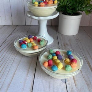 Trix Inspired Cereal Mini Candle