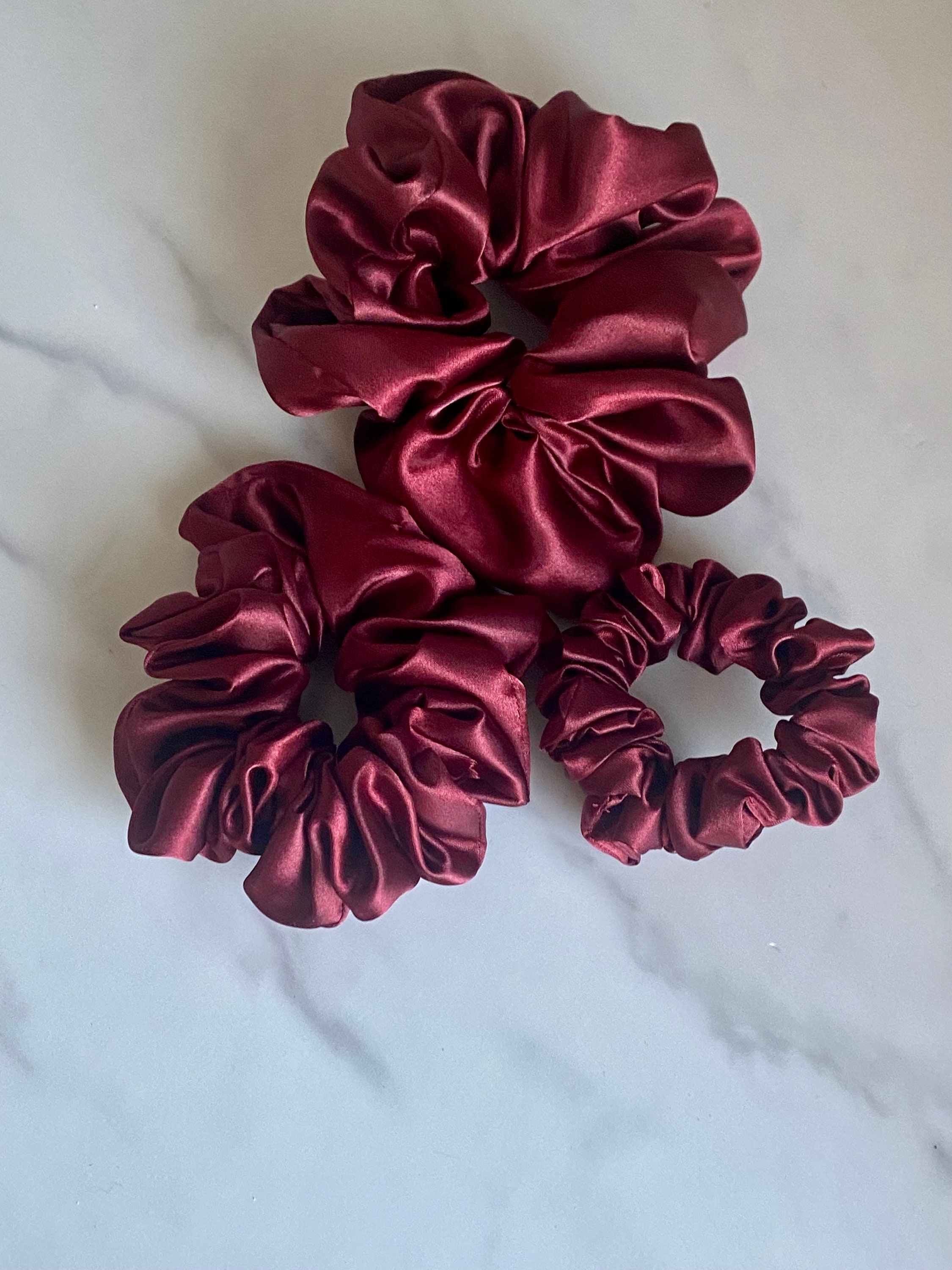 Burgundy Scrunchie - Etsy