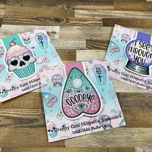 Creepy Cute Pastel Goth Magnetic Bookmark