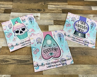 Creepy Cute Pastel Goth Magnetic Bookmark