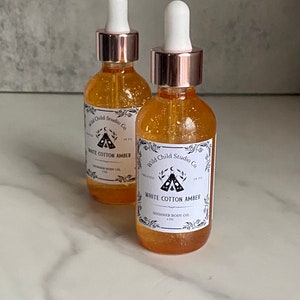 White Cotton & Amber Shimmer Body Oil