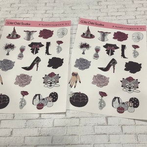Goth Planner Stickers | Halloween Art Stickers