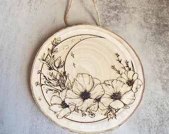 Woodland Fairy, Moon, Mushroom, and Cottage Hanging Decor