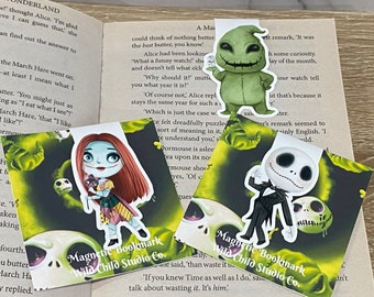 Nightmare Christmas Jack Skellington Pumpkin King Magnetic Bookmarks
