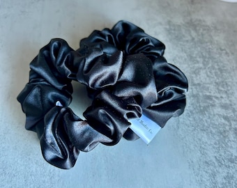 Bree (black ) Satin Scrunchie/ Hair Tie