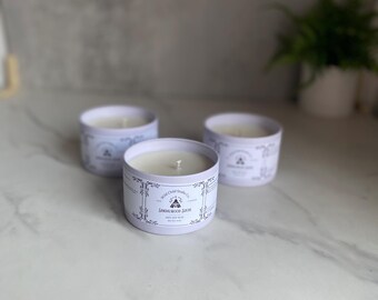 Candela di soia al sandalo e pelle scamosciata