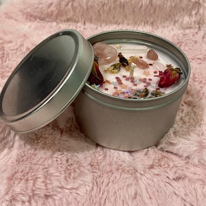 Love Spell Hand Poured Crystal Soy Candle 8 oz