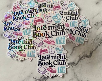 Late Night Book Club Sticker/Bookish Sticker
