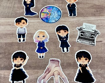 Wednesday Inspired Family Sticker Pack